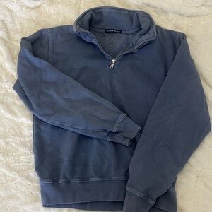 Brandy Melville Blue Zip-Up Sweater